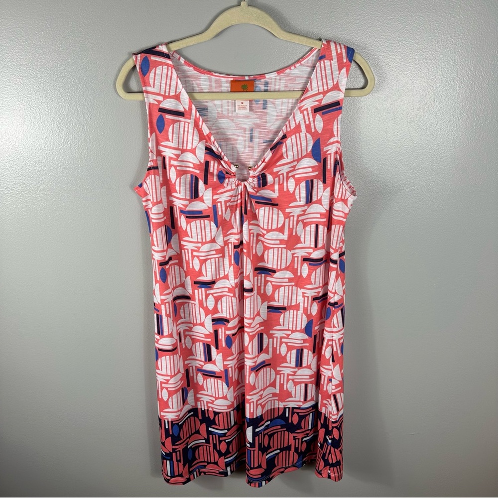 Hearts Of Palm New Sleeveless Coral Printed Dress Women’s Size Medium